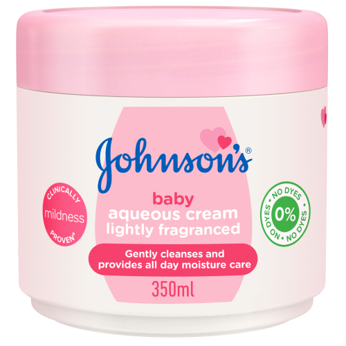 J&J BABY AQUEOUS CREAM LIGHTLY FRAGRANCRD 350ML